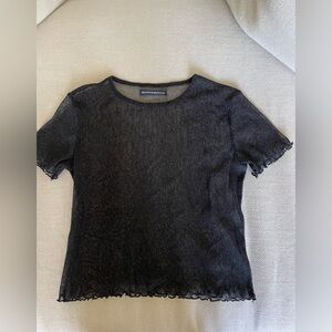 Brandy Melville Sparkly Black Top
